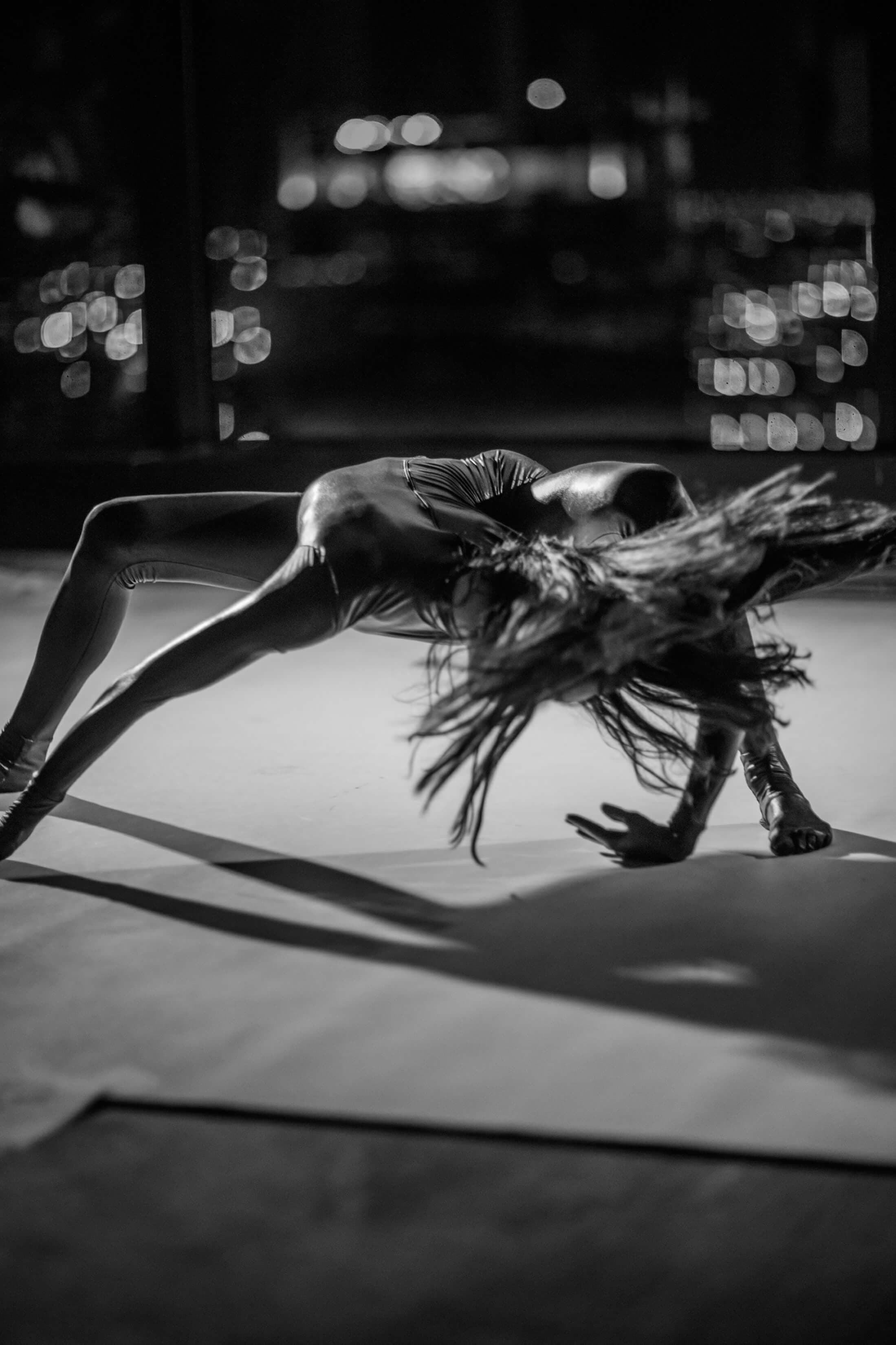 Marina Mazepa in a low dance pose