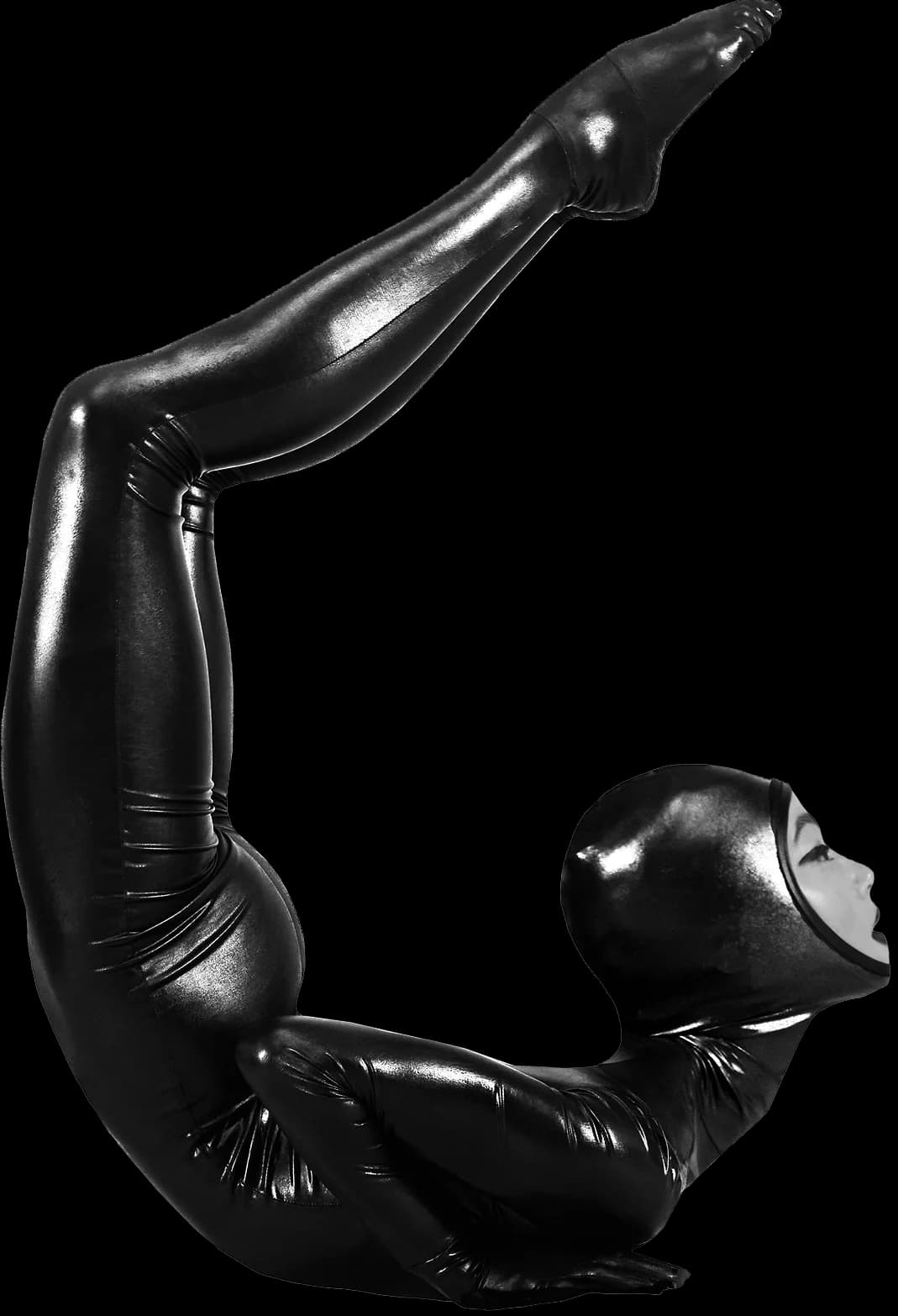 Letter G formed by the body