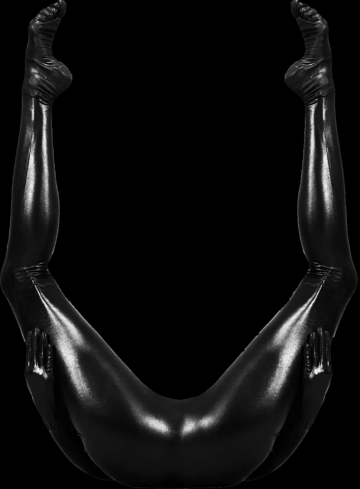 Letter U formed by the body