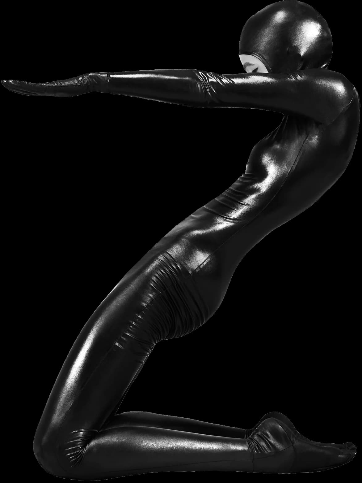 Letter Z formed by the body